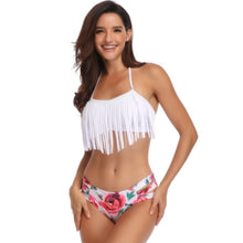 Load image into Gallery viewer, 2019 Sexy Women Swimsuit Plus Large Size Fringe Tassel Halter Top Bikini Set Summer Push Up Beach Swimwear Swim Bathing Suits